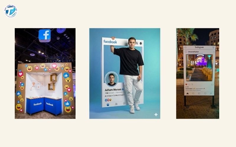 Khung check in facebook sáng tạo